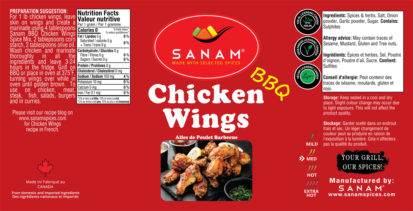 Sanam BBQ Chicken Wings Spice Mix