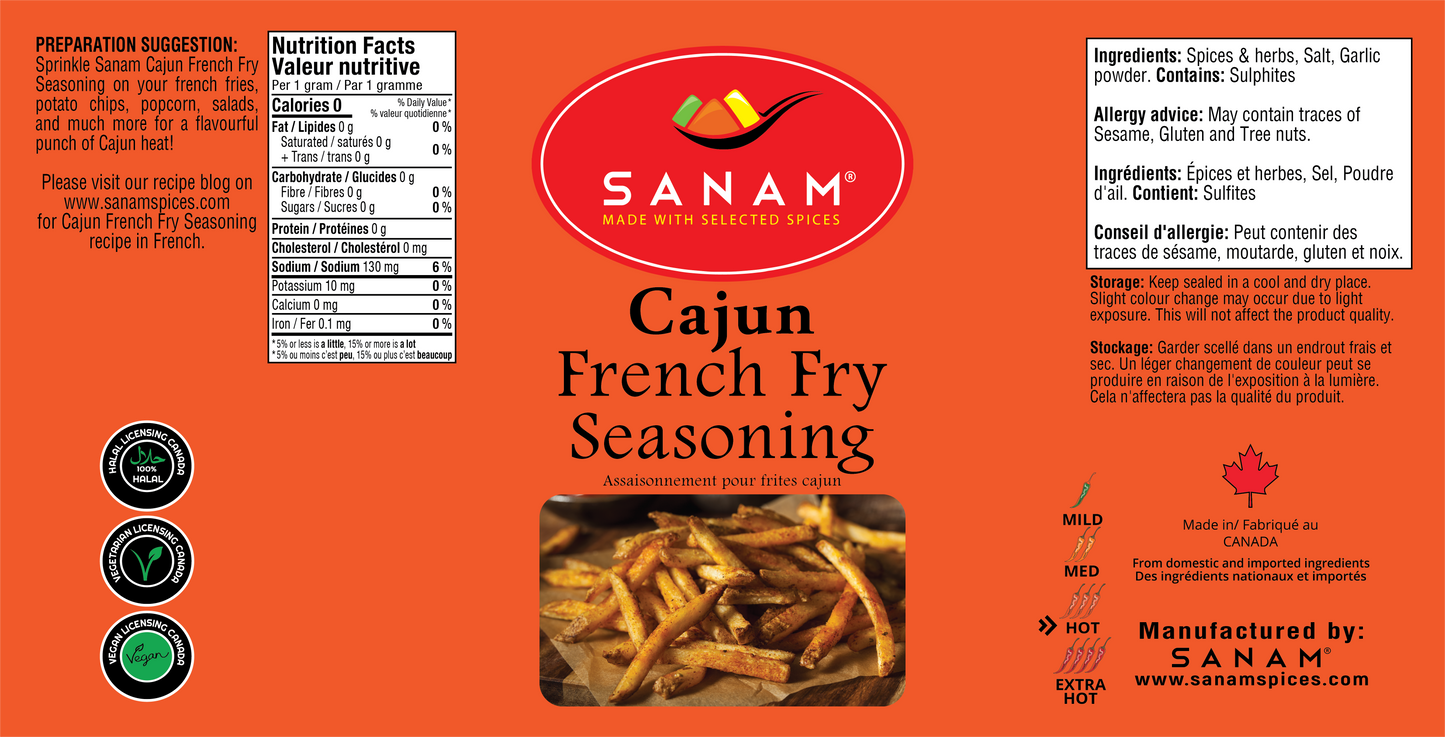 Sanam Cajun French Fry Seasoning