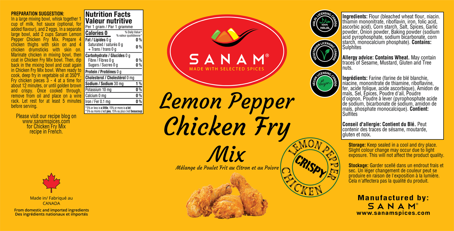 Sanam Lemon Pepper Chicken Fry Mix