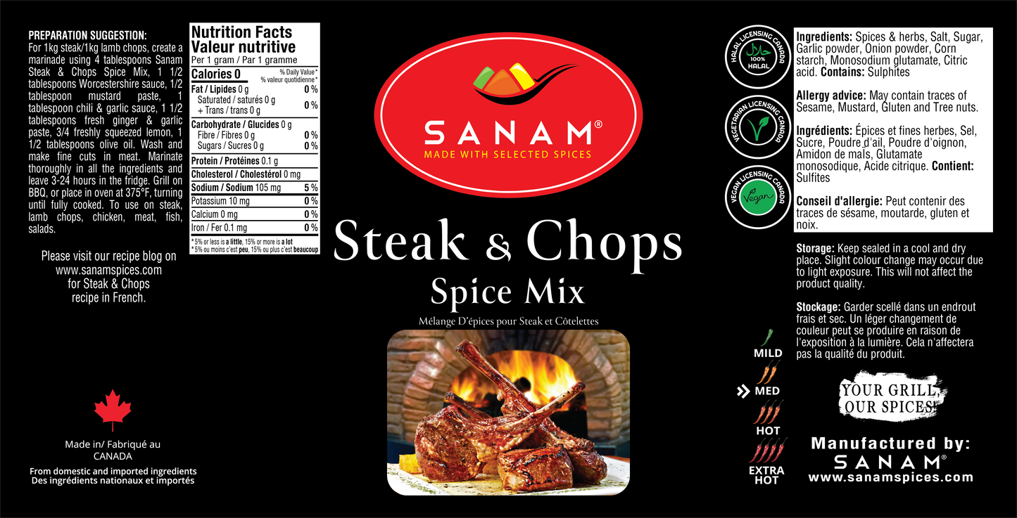 Sanam Steak & Chops Spice Mix