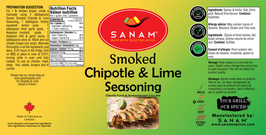 Sanam Smoked Chipotle & Lime Seasoning