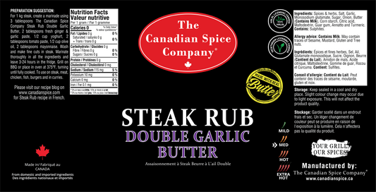 Steak Rub Double Garlic Butter, The Canadian Spice Company